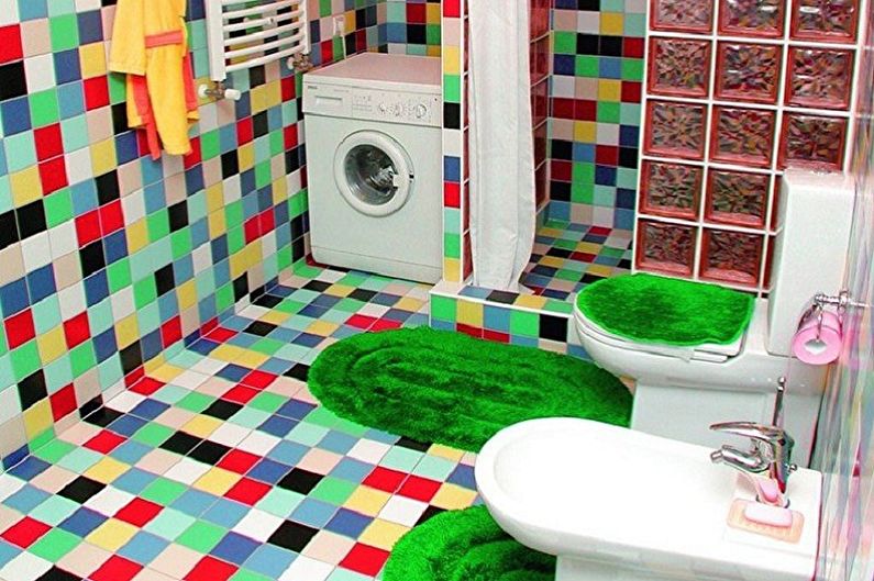 Διακόσμηση τοίχων στην τουαλέτα - φωτογραφία