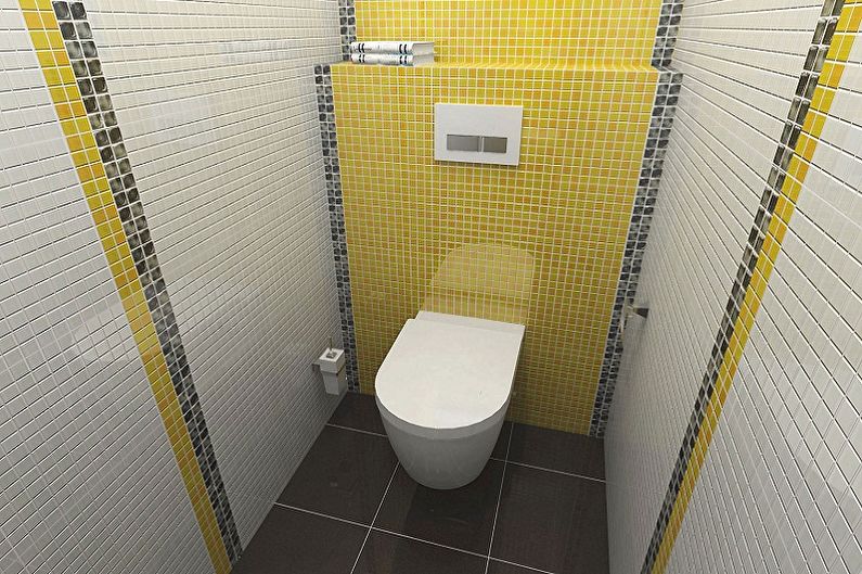 Design af et toilet i Khrushchev - Vægdekoration