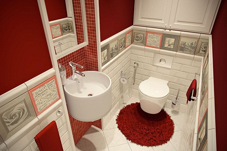 Toalettens design i Khrusjtsjov - Belysning och dekor