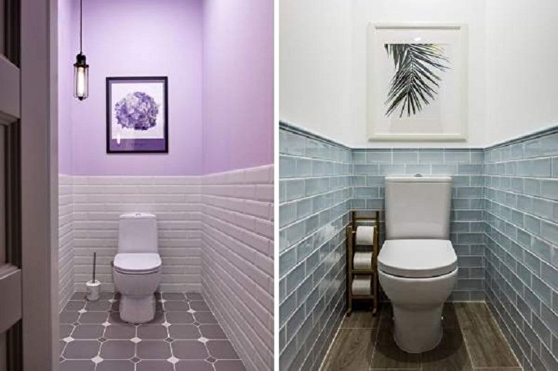 Khrushchev-toalett i retrostil - Interiørdesign