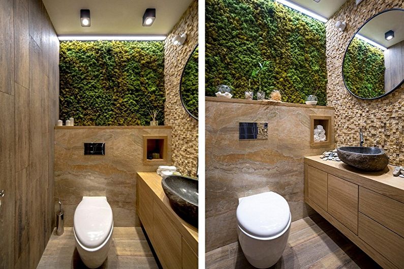 Banheiro ecológico em Khrushchev - Design de Interiores