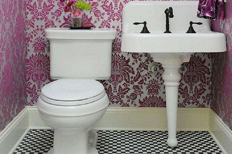 Interiørdesign av toalettet i Khrusjtsjov - foto