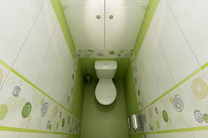 Indretningsdesign af toilettet i Khrushchev - foto
