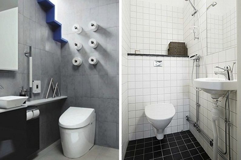 التصميم الداخلي للمرحاض في خروتشوف - الصورة