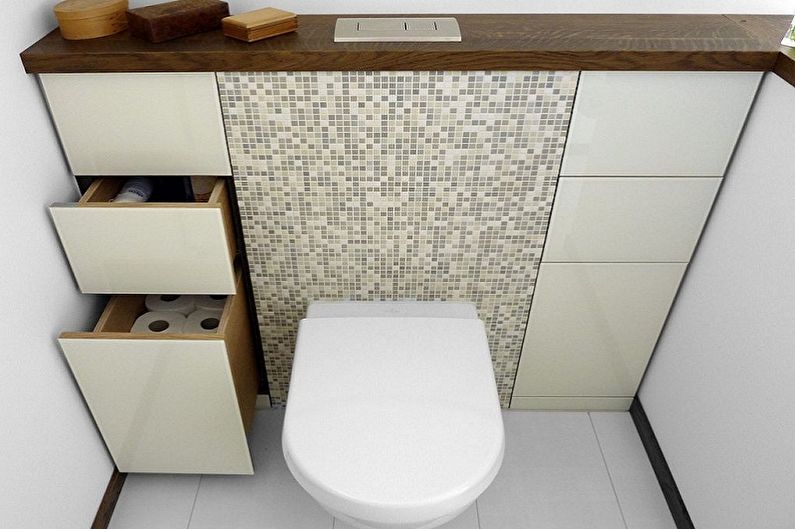 Návrh interiéru toalety v Chruščově - foto