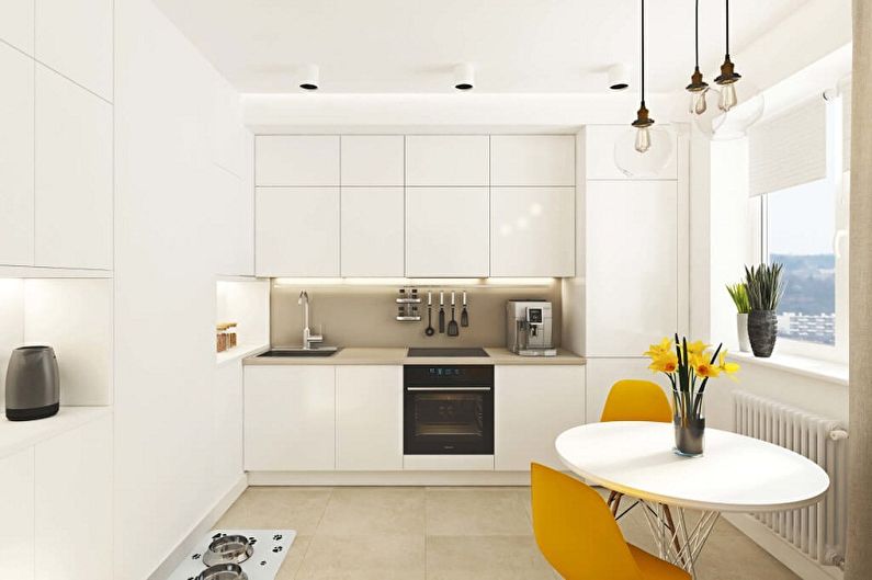 Virtuves dizains 3 līdz 3 metri - krāsu risinājumi