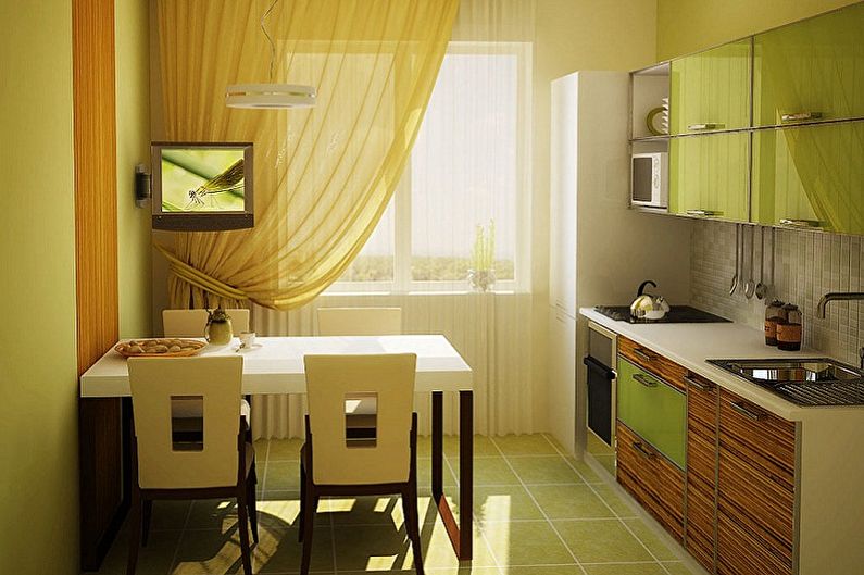 Virtuves dizains 3 līdz 3 metri - Kā izvēlēties mēbeles