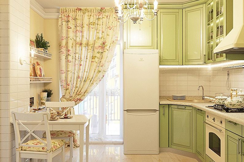 Design de interiores de cozinhas 3 por 3 metros - foto