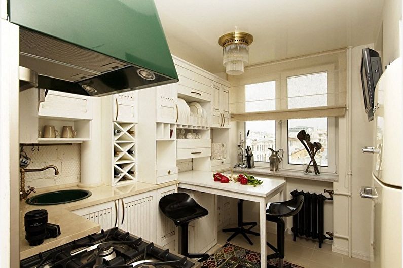 Design d'intérieur de cuisine 3 par 3 mètres - photo