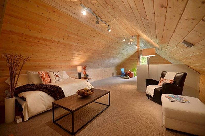 Design for loftet soveværelse - loftsafslutning