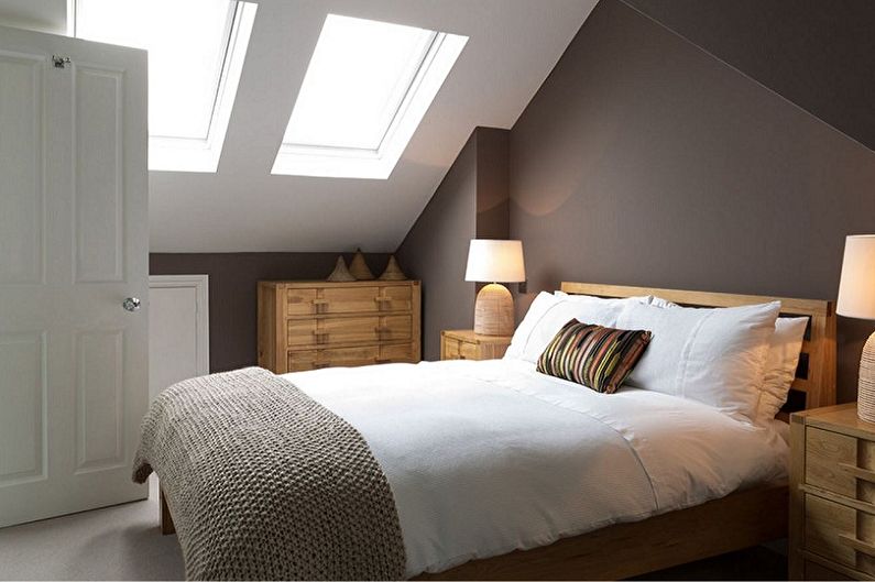 Attic Bedroom Design - Möbel & Beleuchtung