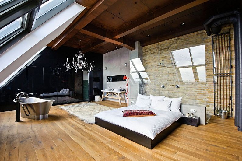Attic loft bedroom - Interior Design
