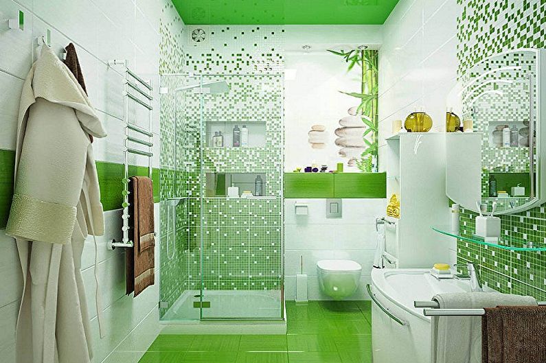 Kylpyhuoneen suunnittelu 5 neliömetriä - väriratkaisut