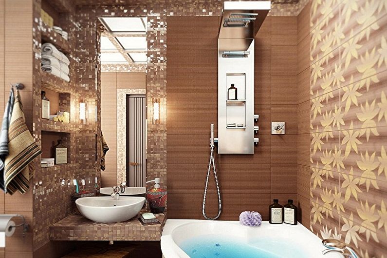 Interiørdesign på et bad på 5 kvm. - Foto