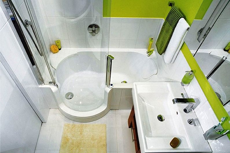 Inredning av ett badrum på 5 kvm. - Foto
