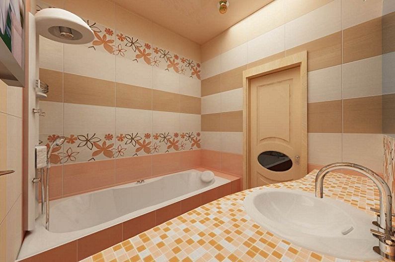 Design de interiores de uma casa de banho de 5 m2. - Foto