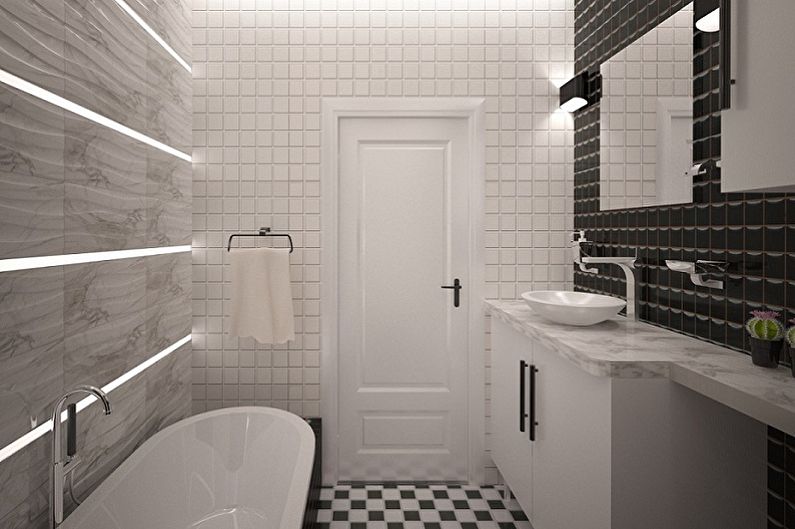 Diseño interior de un baño de 5 m2. - Foto