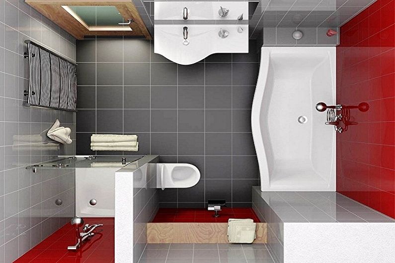 Návrh kúpeľne 6 m2 - Rozloženie