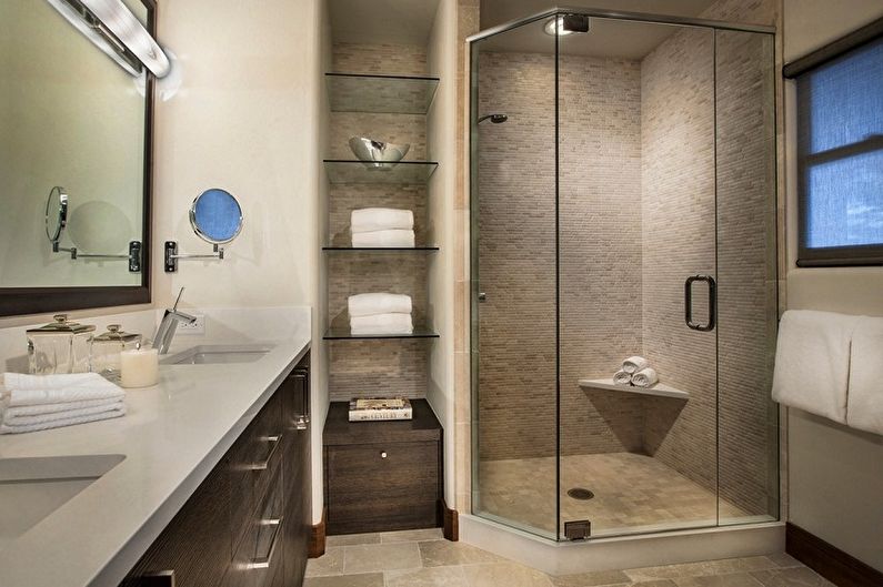 Badezimmerdesign 6 qm - Sanitär und Möbel