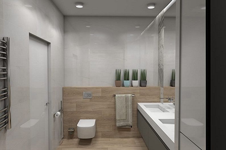 Projekt wnętrz łazienki o powierzchni 6 m2 - Zdjęcie