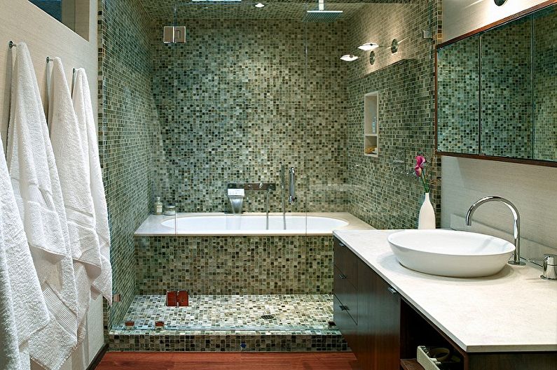 Интериорен дизайн на баня от 6 кв.м. - Снимка