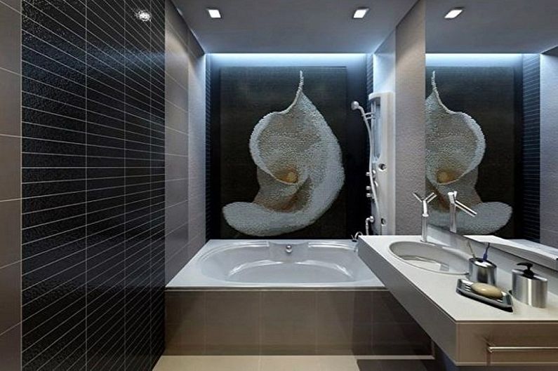 Интериорен дизайн на баня от 6 кв.м. - Снимка