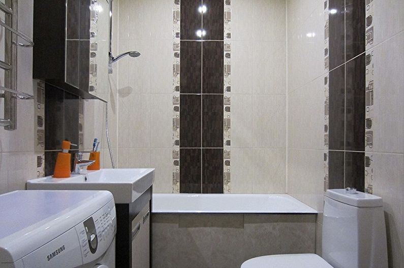 Maza vannas istabas dizains - izkārtojums