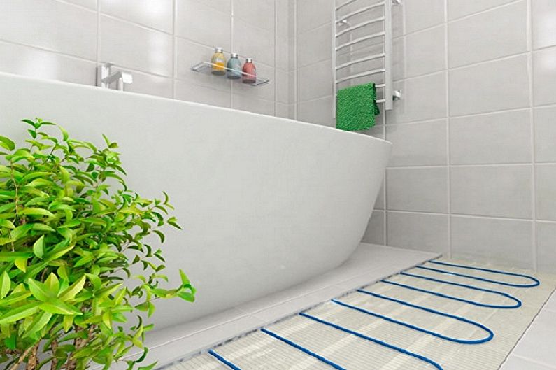 Malý design koupelny - povrchová úprava podlahy