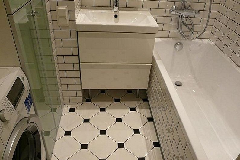 Malý dizajn kúpeľne - povrchová úprava podlahy
