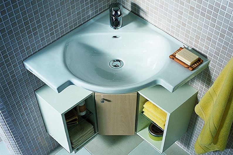 Design af et lille badeværelse - VVS og møbler