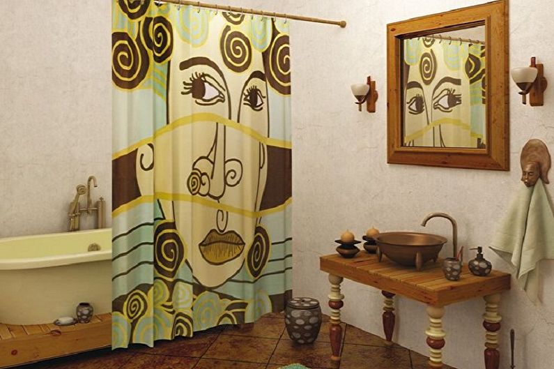 Banheiro pequeno em estilo retro - Design de Interiores