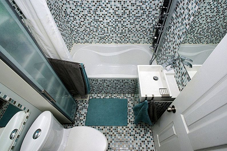 Návrh interiéru malej kúpeľne - foto