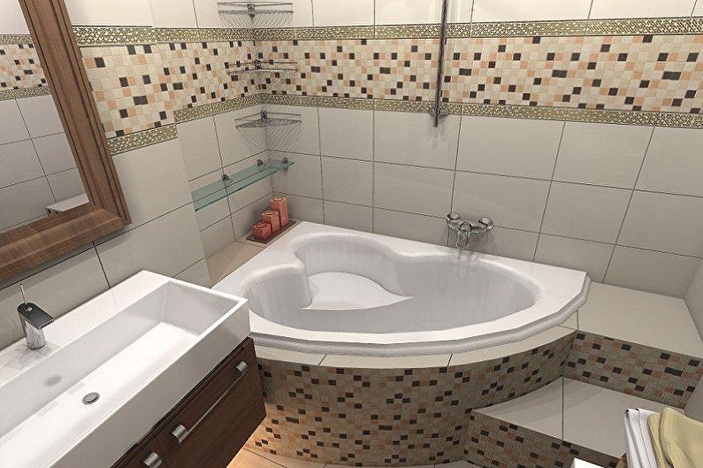 Diseño interior de un baño pequeño - foto