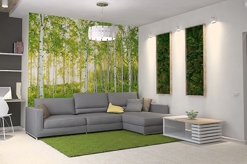 Kertas dinding hijau untuk ruang tamu - Kertas dinding warna untuk ruang tamu