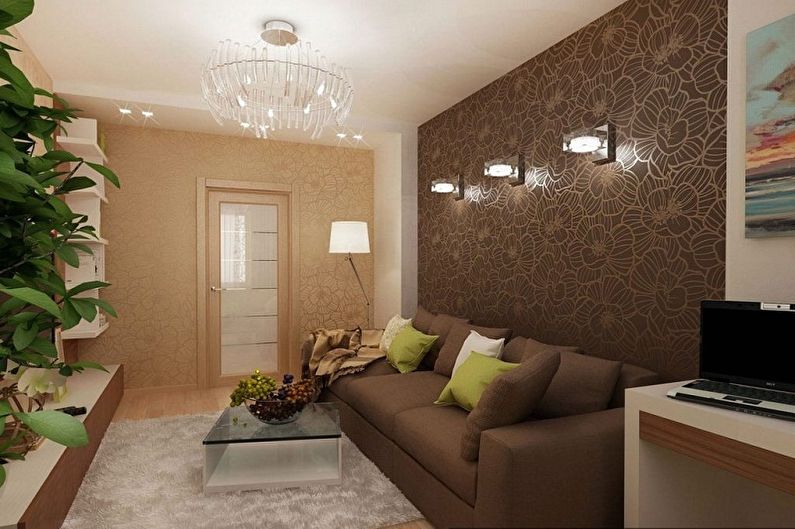 Imagine de fundal Brown Living Room - Living Wallpaper Color
