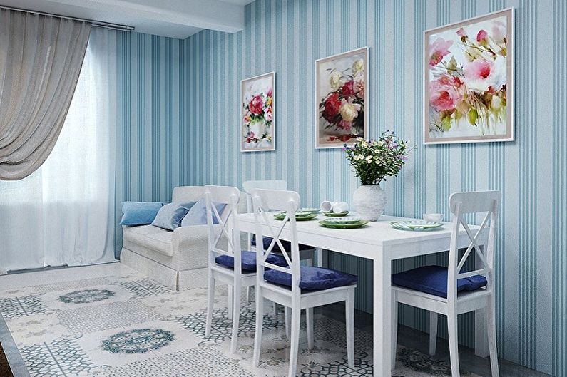Wallpaper Blue Kitchen - Wallpaper Color per la cucina