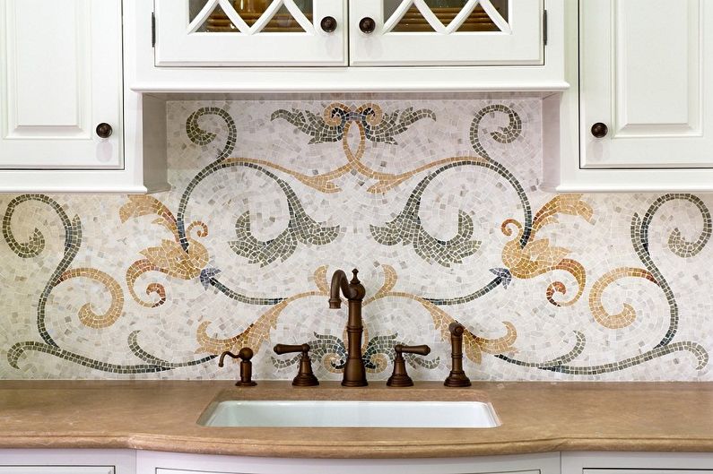 Mozaická kuchynská zástera - foto
