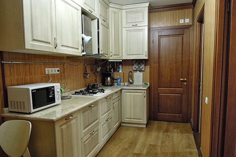 Návrh kuchyne 4 m2 - povrchová úprava podlahy