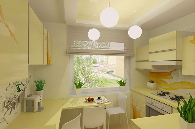 Kitchen interior design 4 sq.m. - Photo