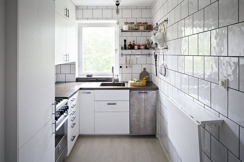 Design de interiores de cozinha 4 m² - Foto