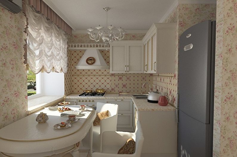 التصميم الداخلي للمطبخ 4 متر مربع - صورة فوتوغرافية