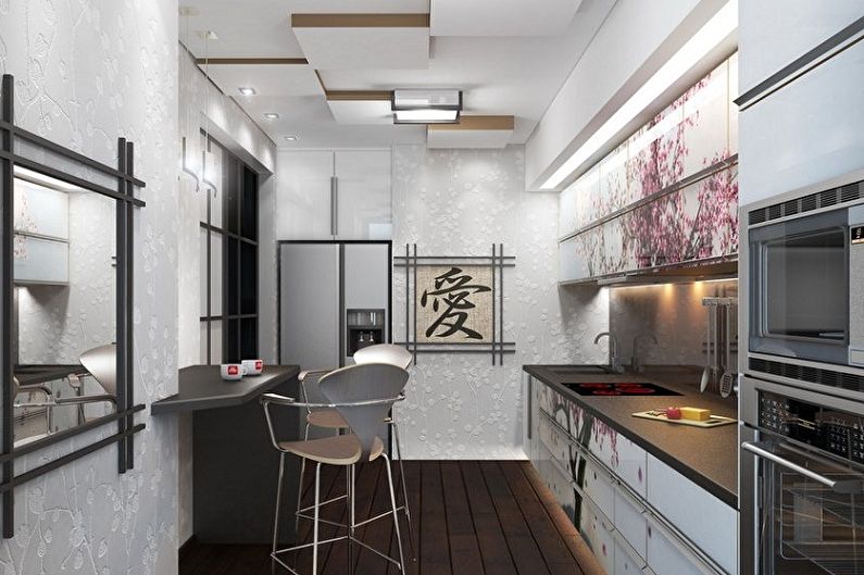 Interior design della cucina in stile giapponese - foto