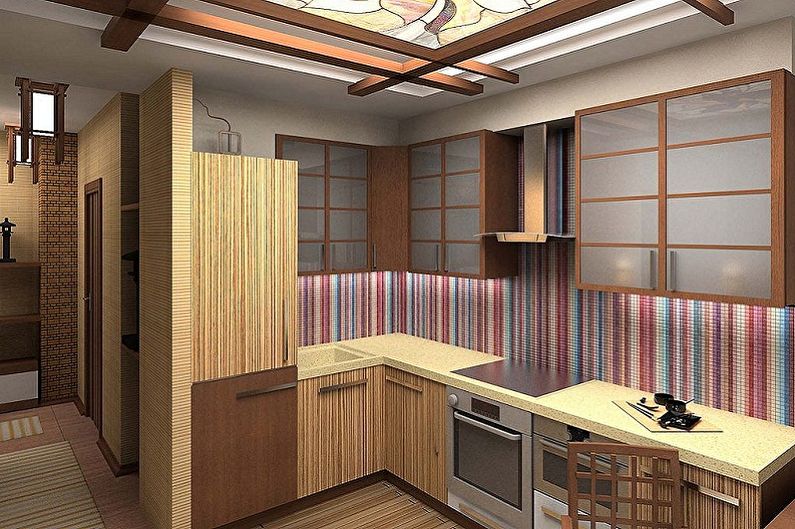 Dizajn interijera kuhinje u japanskom stilu - fotografija