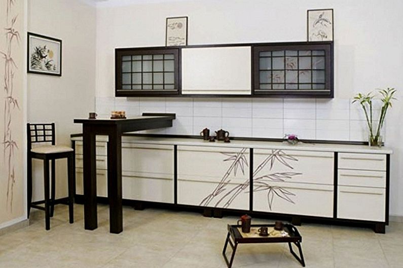 Design interior de bucătărie în stil japonez - fotografie