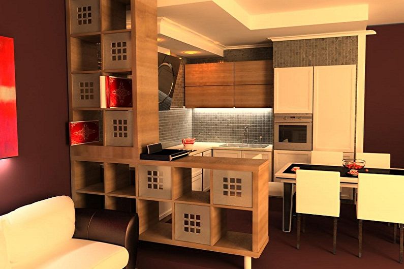 Design d'intérieur de cuisine de style japonais - photo