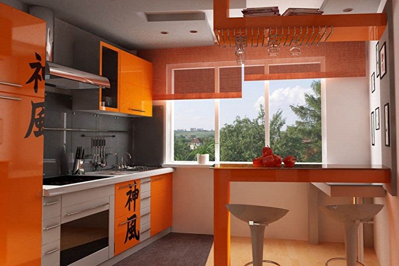Interior design della cucina in stile giapponese - foto