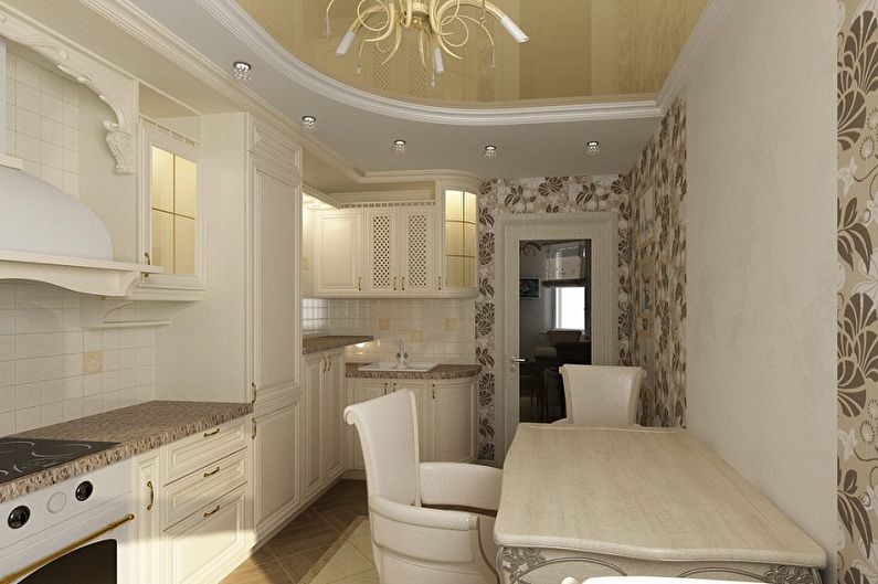Malá kuchyně v klasickém stylu - interiérový design