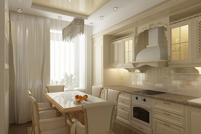 Pequeña cocina de estilo clásico - Diseño de interiores