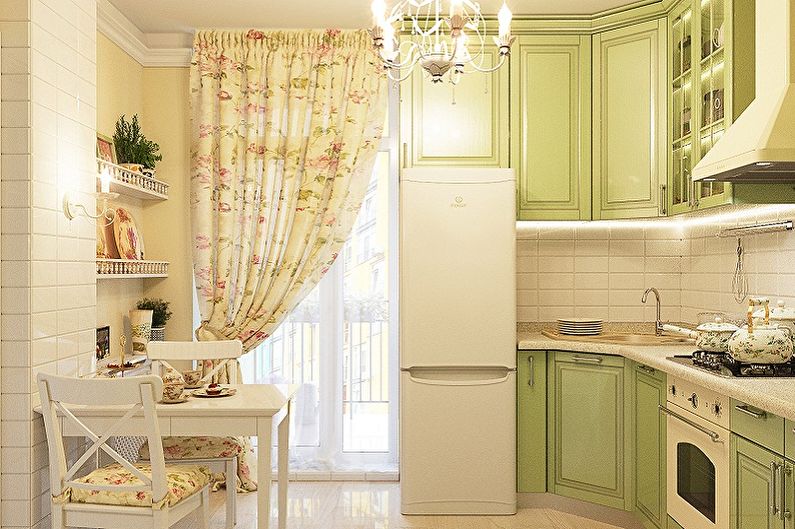 Maža Provanso stiliaus virtuvė - interjero dizainas