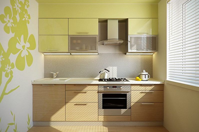 Dizajn interijera male kuhinje - fotografija